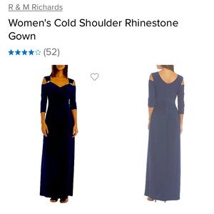 NWT Navy Floor length. Size 14.  Beautiful dress. $60